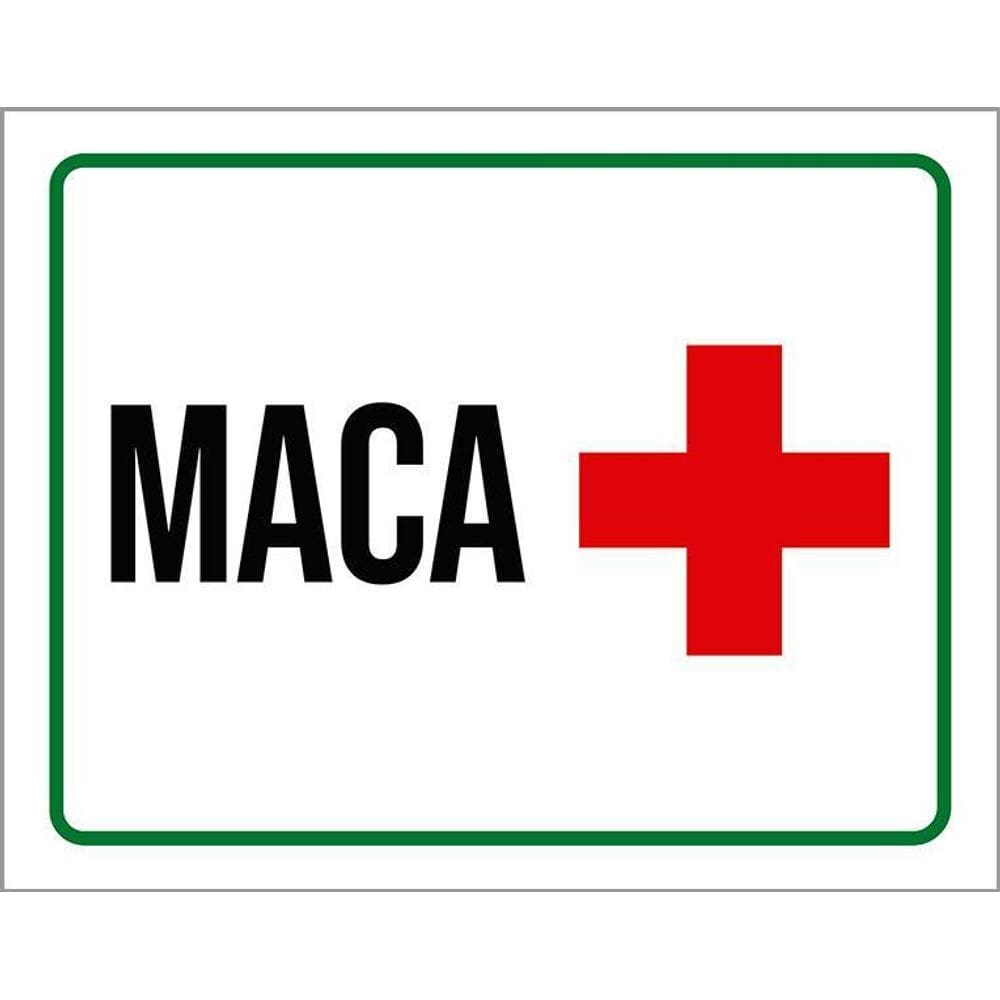 Kit 3 Placas Sinalização Ambiente Maca Emergência
