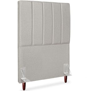 Cabeceira Solteiro 90cm Arlla Linho Cinza Rm Cinza