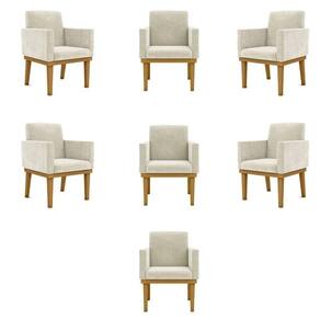 Kit 07 Poltronas Decorativa Reforçadas Sala Balaqui Decor Cor:bege