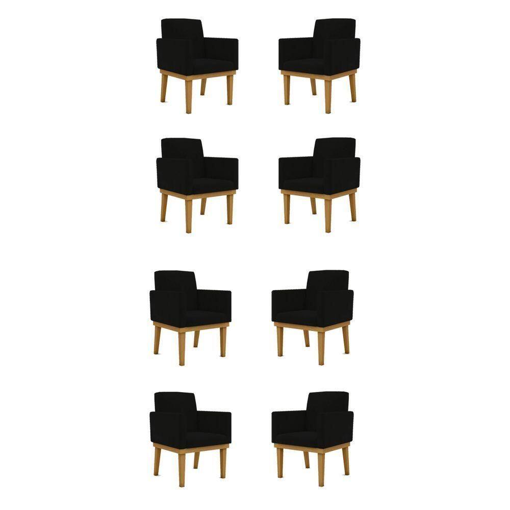 Kit 08 Poltronas Decorativa Reforçada - Balaqui Decor Cor:preto