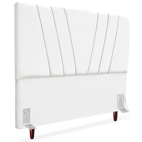 Cabeceira Queen 160cm Bell Suede Branco Rm Branco