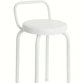Banco Baixo Premium 47 Cm para Cozinha Branco