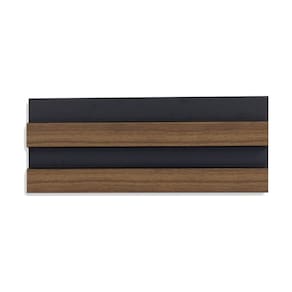 Painel Ripado de Poliestireno 12 Cm X 19cm Metro Linear-gr03pr-bp - Barra 2,85ml - caixa com 2,85 Unidade - Black Peroba