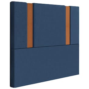 Cabeceira Solteiro 88 Cm Veron Veludo Azul Soon Azul