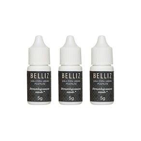 Cola Para Unhas Postiças Belliz 5G - Kit Com 3Un