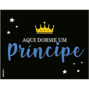 Placa Decorativa - Aqui Dorme Um Príncipe 36X46