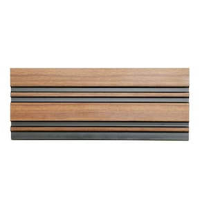 Painel Ripado de Poliestireno 12,2 Cm X 12mm Metro Linear-gr01pr-bm - Barra 2,85ml - caixa com 2,85 Unidade - Black Mogno