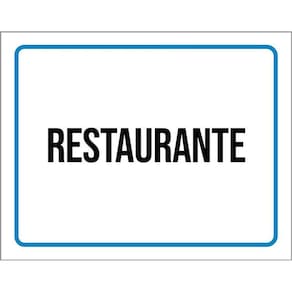 Placa Ambiente Sinalização Setor Restaurante 36X46