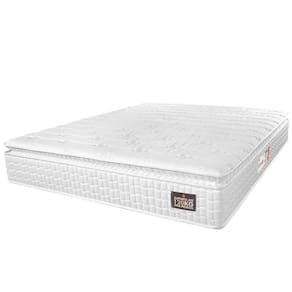 Colchão Casal Queen Espuma D33 Pillow Top Van Gogh 158x198x29cm Branco Hellen - Suporta Até 120 Kg Por Pessoa Branco