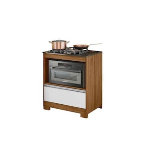 Balcão Cooktop Nt3110 Freijó/branco Notável Móveis Freijó/branco