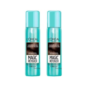 Coloraçao Loreal Magic Retouch 75Ml Spray Castanh Escuro-2Un