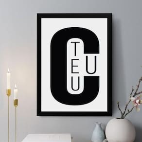 Quadro Decorativo Teu C E U 33X24Cm - Com Vidro