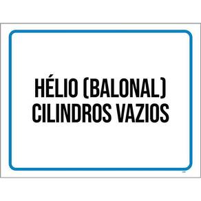 Placa Sinalização - Hélio Balonal Cilindros Vazios 36X46