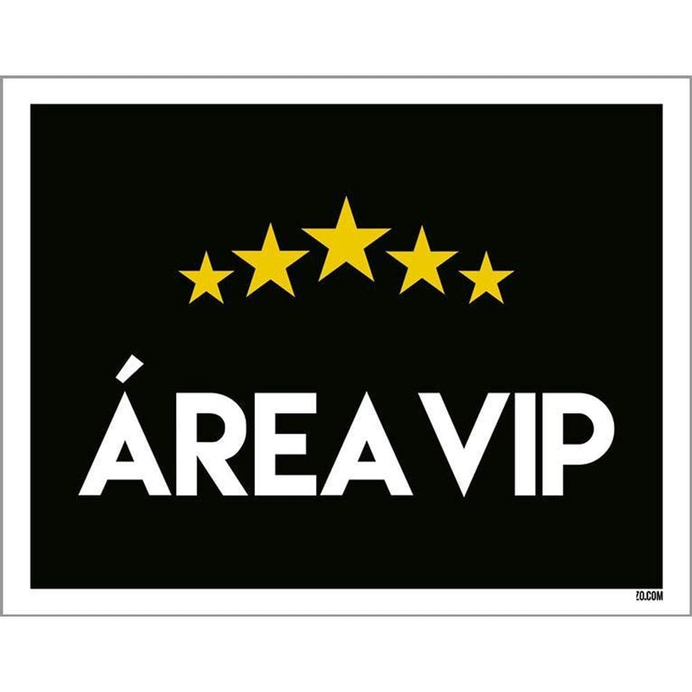 Kit 3 Placas Decorativa - Área Vip