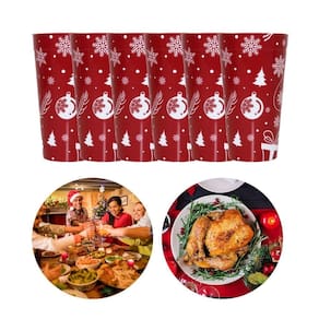 6 Copos Ceia De Natal Vermelho Linha Premium