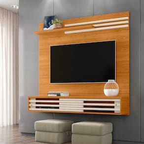 Painel para Tv até 55 Polegadas 2 Portas Frizz Sublime Cinamomo/Off White