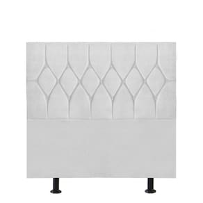 Cabeceira Estofada Istambul Capitonê 90cm Solteiro Box Quarto Corino Branco - Gat Magazine