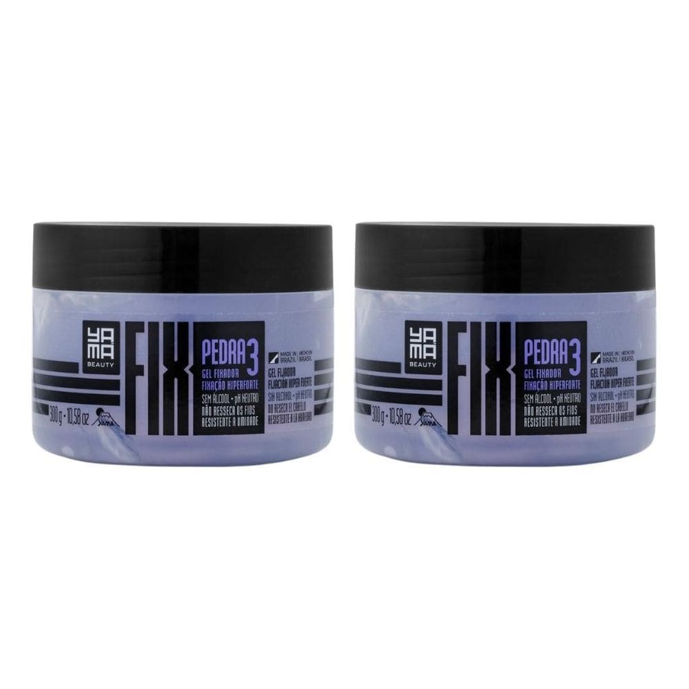 Gel Fixador Yama Fix 300G Pedra - Kit Com 2Un