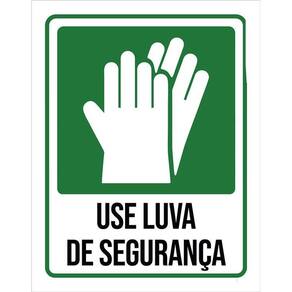 Kit 3 Placas Sinalização Use Luva Segurança
