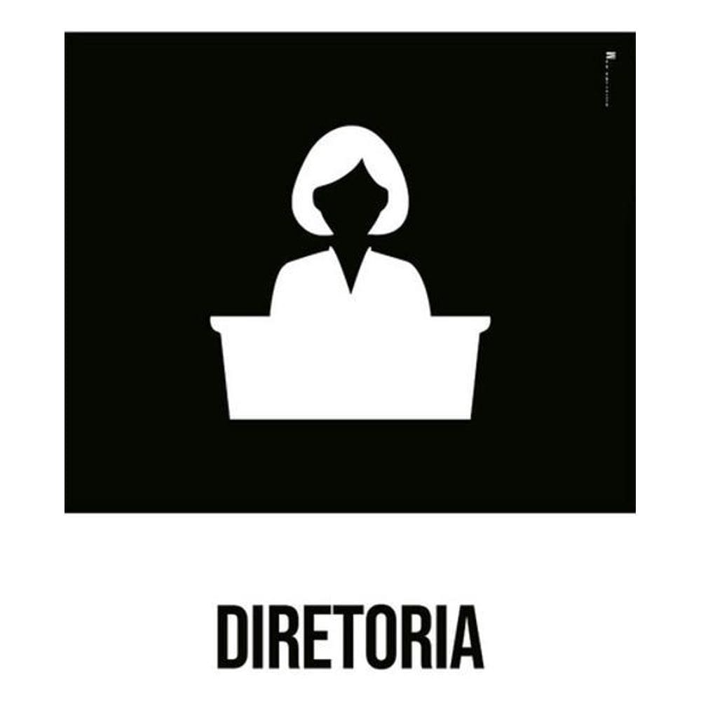 Kit 3 Placas Desenho - Diretoria Mulher