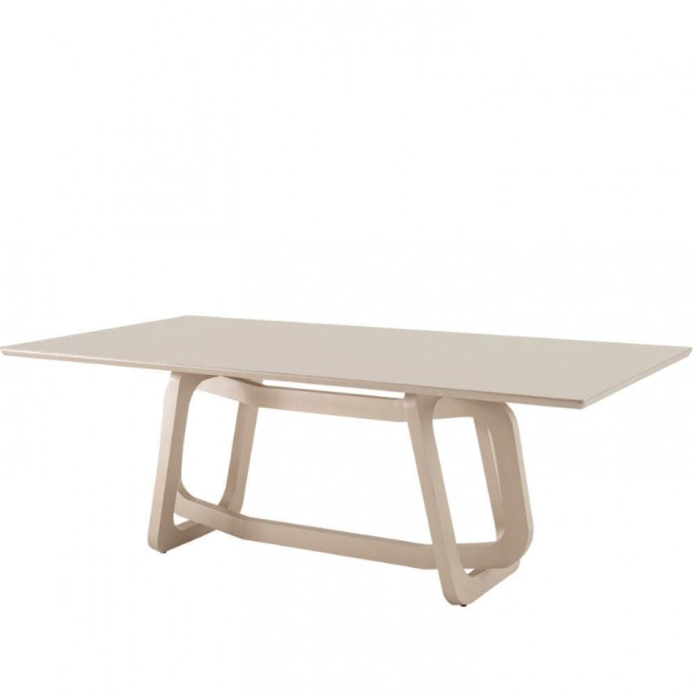 Mesa Para Sala De Jantar Charlote 220cm Moderna MobÃlia Off White - Branco
