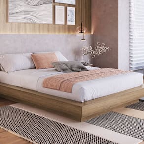 Cama Casal Queen Suspensa 140/160 Zurique Mel