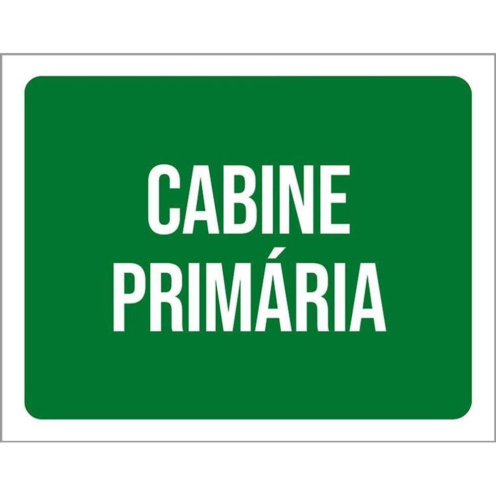 Placa Sinalização Ambiente Cabine Primária 36X46