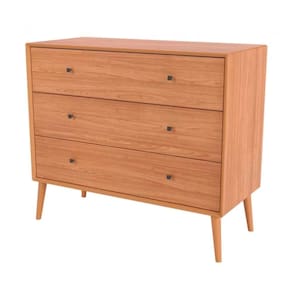 Cômoda 3 Gavetas em Mdf Nature Freijó 110x95x50 cm Dalla Costa Tw50jj
