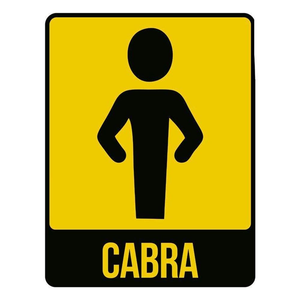 Kit 3 Placas Sinalização Banheiro Feminino Cabra