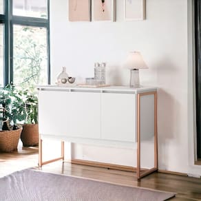 Buffet Moderno 3 Portas Londres Branco Cobre