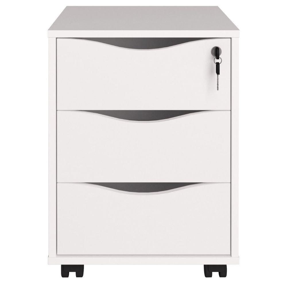 Gaveteiro Com Chave Face Branco