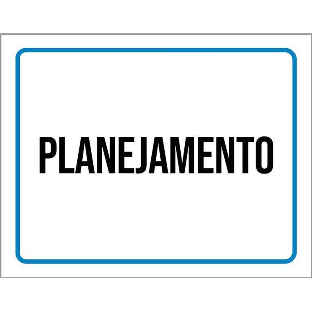 Kit 3 Placas Ambiente Sinalização Setor Planejamento