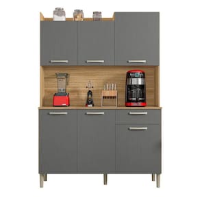 Kit Cozinha Genova Freijó Gris