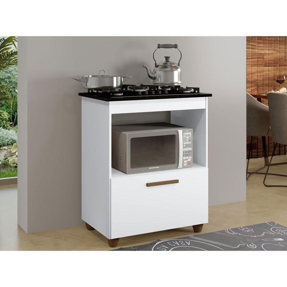 Balcão Kaike Sálvia Fogão 04 Bocas Branco