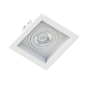 Embutido Quadrado Face Plana Dicroica Bt 100X100X35Mm