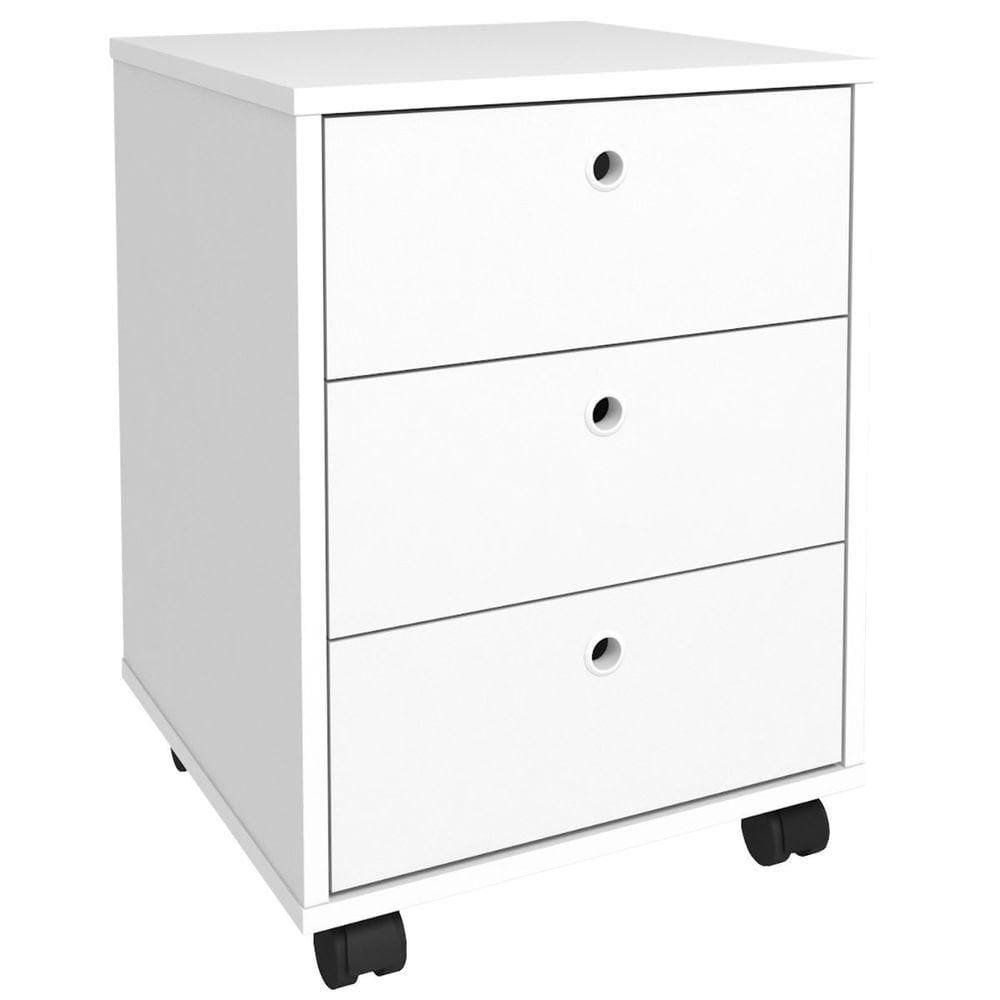 Gaveteiro Com Rodinhas New Branco