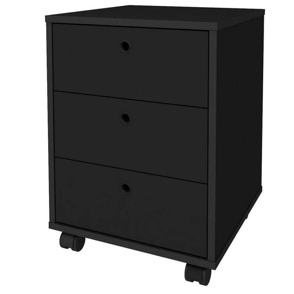 Gaveteiro Com Rodinhas New Preto