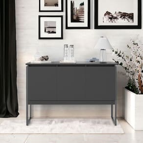 Buffet Elegante Com 3 Portas Turim Preto Onix
