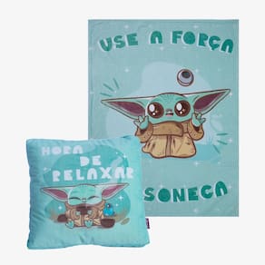 Almofada Com Manta Baby Yoda