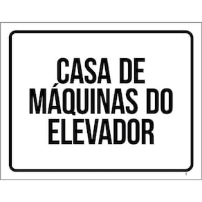 Kit 3 Placas Ambiente Casa De Máquinas Do Elevador