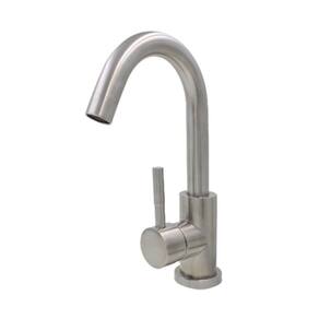 Torneira Luxo Monocomando Em Inox Baixa Lavatório Bancada