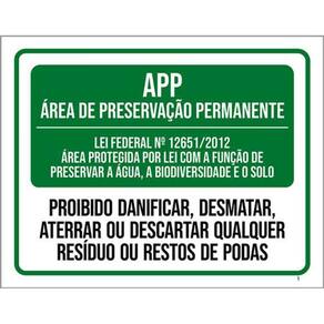 Kit 3 Placas Área Preservação Permanente