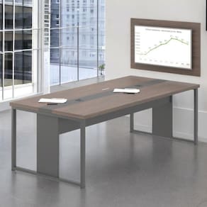 Mesa Para Escritório Com Painel Tv 40 Lisboa Freijó Preto