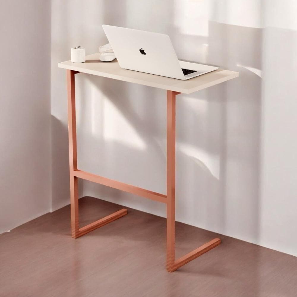 Mesa para Notebook Thor Pérola e Bronze Sal Movelaria