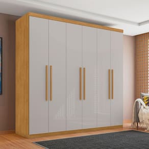 Roupeiro 6 Portas E 4 Gavetas Cotia Naturalle Off White