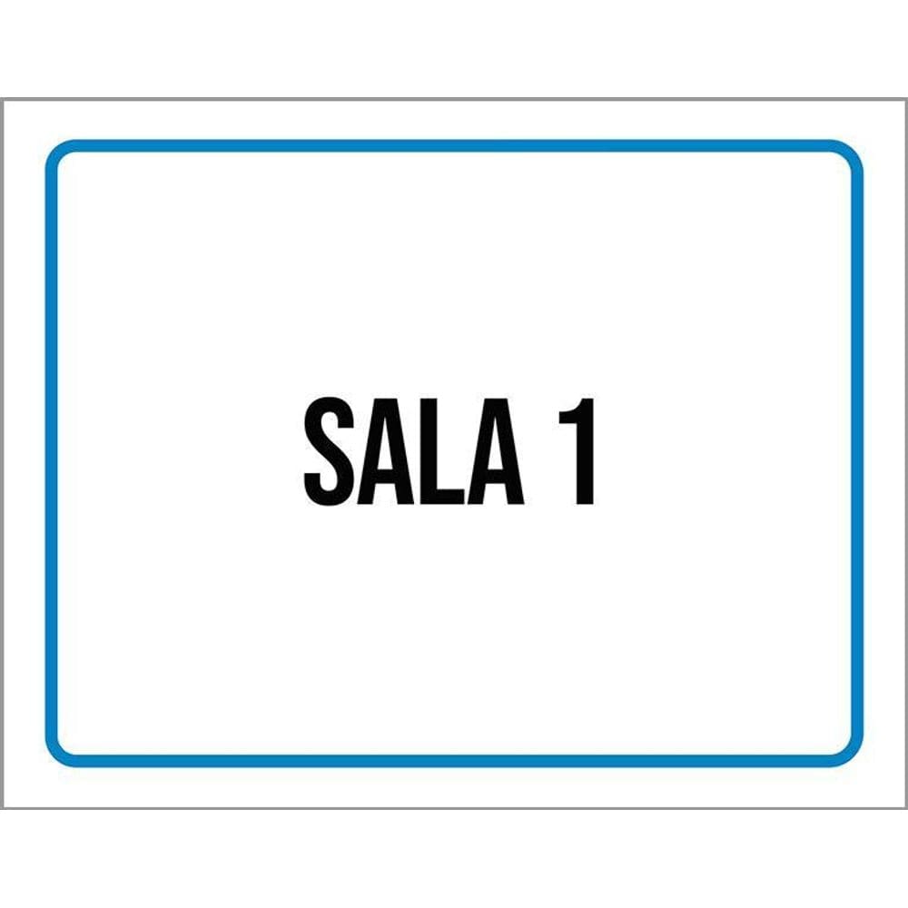 Kit 3 Placas Ambiente Sinalização Setor Sala 1