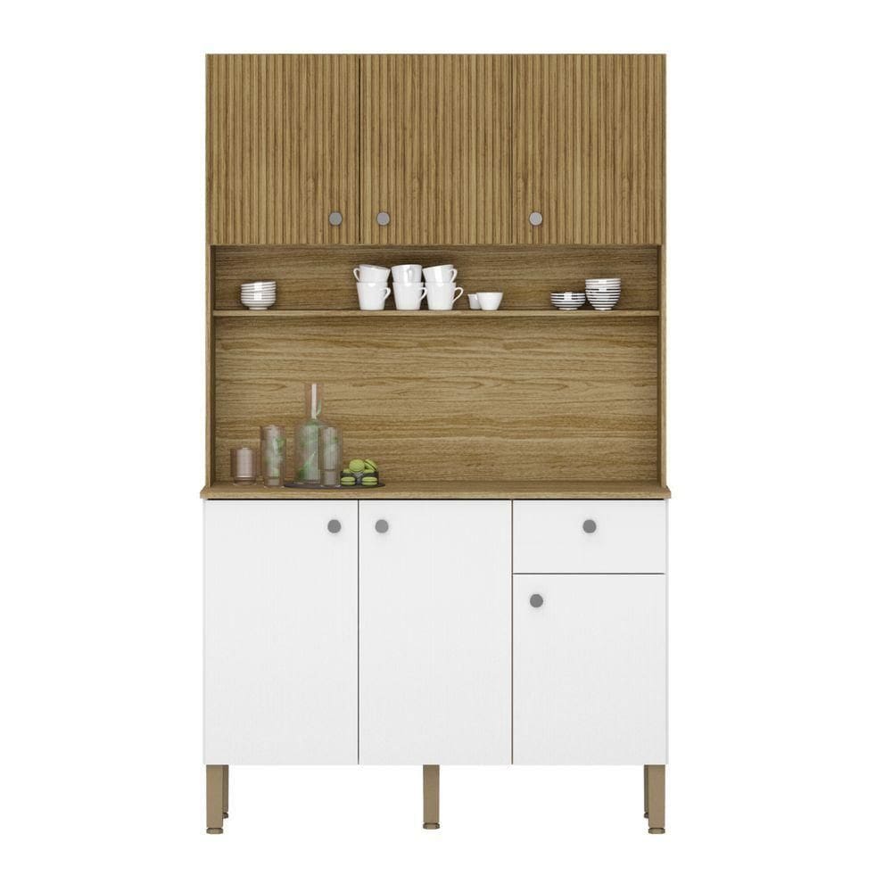 Kit Cozinha Style Freijó Supremo Ripado