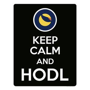 Placa Decoraçao - Keep Calm Hodl Hold Terra Luna 36X46