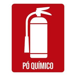 Placa Sinalização Ambiente Hidrante Pó Químico 36X46
