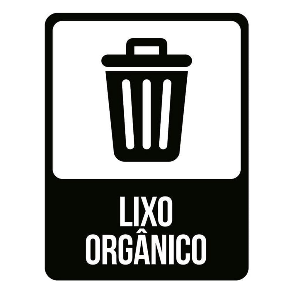 Placa De Sinalização - Lixo Organico  36X46